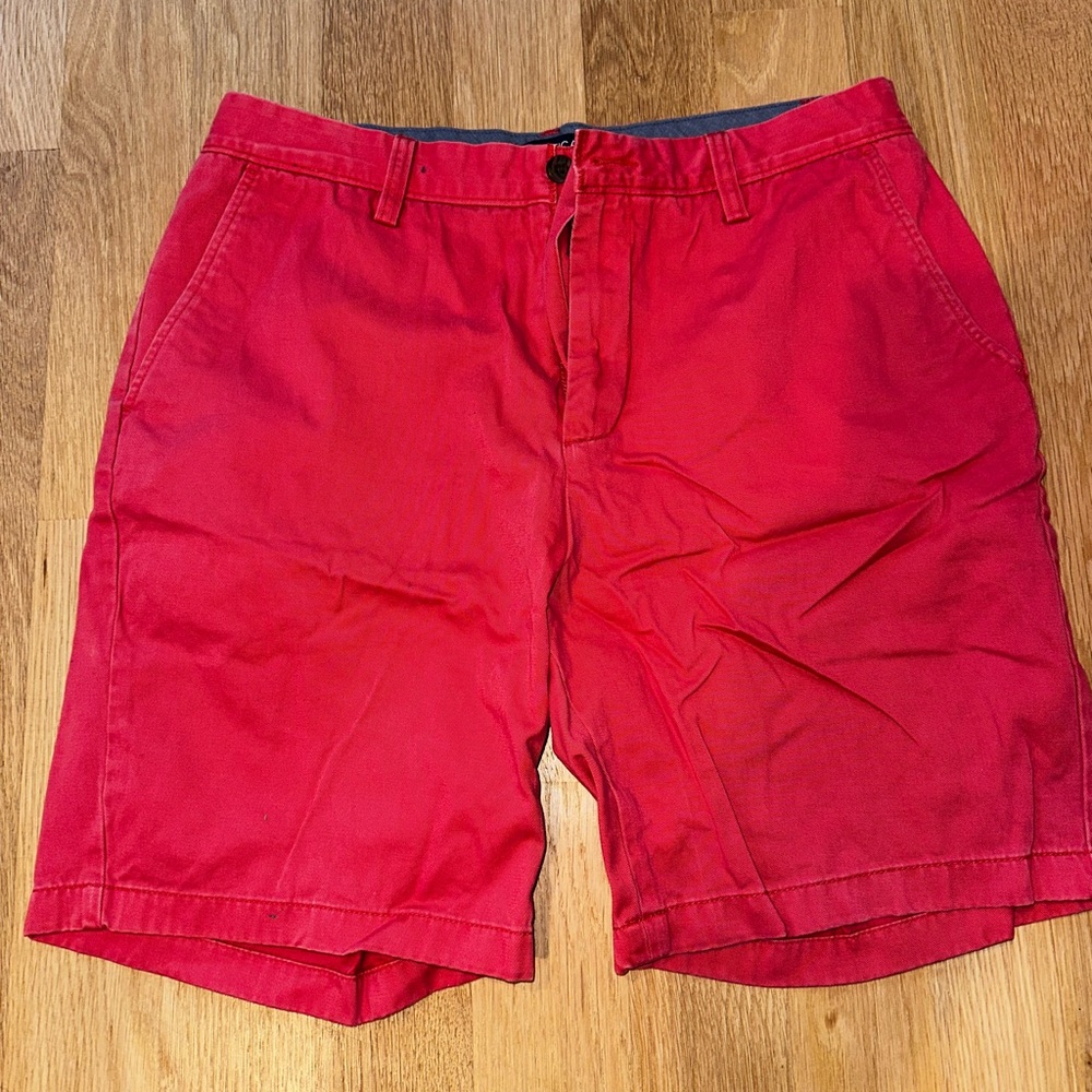 Nautica Bright Red Men's Flat Front Shorts